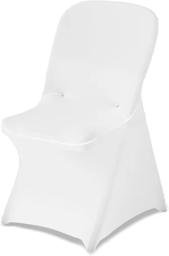 Miniatura 41 de VEVOR 150 fundas blancas para sillas de poliéster y elastano, fundas elásticas para bodas, fiestas, comedor, banquetes, sin pinzas, 150