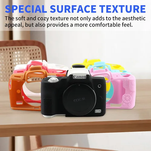 Miniatura 7 de Easy Hood Funda para Cámara para Canon EOS M50/M50 Mark II Cámara Digital, Funda de Silicona Suave Anti-Rayones Cubierta Protectora de Carcasa Rosa