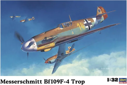 Miniatura 2 de Hasegawa Kit de modelo Trop Messerschmitt BF109F-4 a escala 1:32