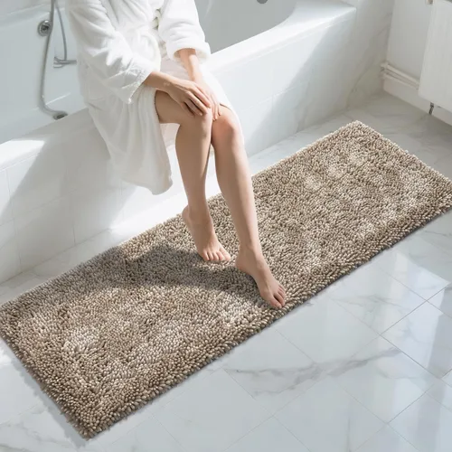 Miniatura 96 de Yimobra - Alfombra grande para baño antideslizante de 36x24 pulgadas, extra gruesa y suave, absorbente de felpilla, alfombras de baño lavables a