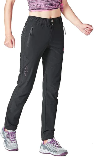 Gopune pantalones ligeros de senderismo para mujer, para exteriores, de secado rápido, resistentes al agua, pantalones de montaña