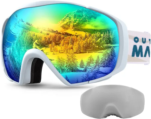 Miniatura 29 de OutdoorMaster Gafas de esquí con cubierta, gafas de nieve para snowboard OTG antivaho