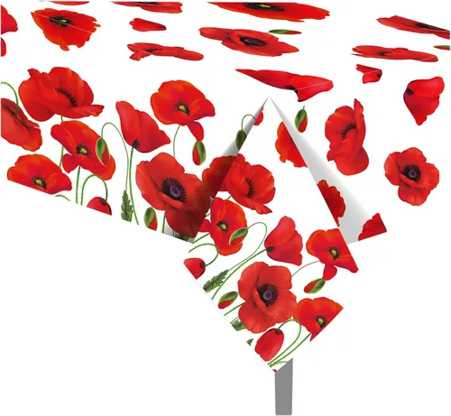 Miniatura 71 de 1 paquete de mantel de plástico con diseño de bandera americana del 4 de julio para fiesta, 54 x 87 pulgadas de largo, mantel rectangular para bufé