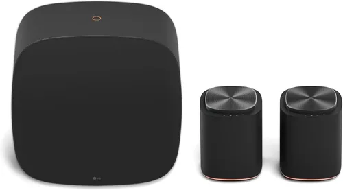LG Sound Suite Stereo Suite 5 Pro Wireless Bundle | 2X M5 Wireless Dolby Atmos Speakers + W7 Subwoofer | Dolby Atmos FlexConnect | Apple Airplay &
