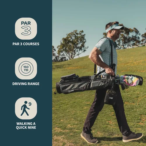 Miniatura 6 de The Original Sunday Golf Loma Bag - Bolsa de golf ligera con correa y soporte, fácil de transportar bolsa de pie para campo de prácticas, par 3