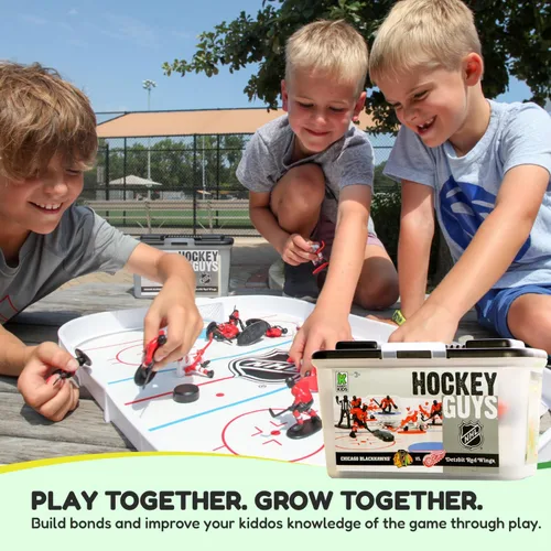 Miniatura 4 de Kaskey Kids NHL Hockey Guys, Vegas Knights vs. Seattle Kraken, 27 piezas en cada juego, incluye 2 equipos y estuche de almacenamiento de viaje