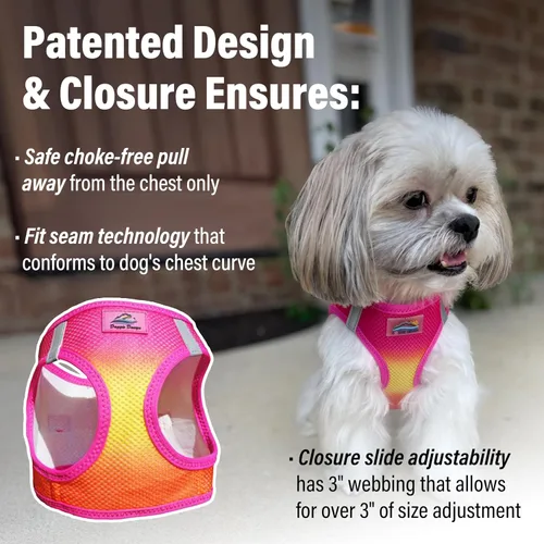 Miniatura 2 de Doggie Design Arnés para perro – Arnés sin estrangulamiento para mascotas, chaleco de malla de poliéster, diseño simple para entrar y salir, chaleco