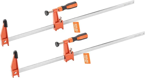 Miniatura 13 de VEVOR Abrazaderas de barra para carpintería, paquete de 2 abrazaderas de 6 pulgadas y 2 paquetes de 12 pulgadas, abrazadera F bloqueable con límite