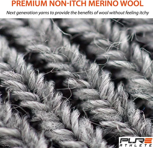 Miniatura 7 de Pure Athlete High Performance Wool Ski Socks - Thermal Warm Merino Wool OTC Sock, Men Women