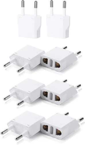 Miniatura 9 de Bates - Adaptador de enchufe europeo, 3 piezas, negro, adaptador de viaje, adaptador de enchufe de EE. UU. a Europa, adaptador de la UE, adaptadores