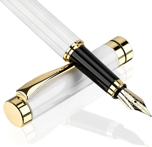 Miniatura 8 de Tiankool Pluma Estilográfica de Lujo, Plumín Fino, Exquisito Juego de Regalo de Plumas para Hombres y Mujeres - Incluye 10 Cartuchos de Tinta y Negro