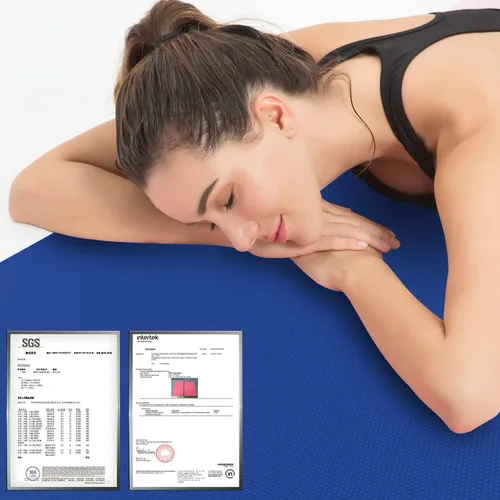 Miniatura 2 de Hatha Yoga Tapete de yoga de TPE grueso de 72 x 27 x 1/3 pulgadas, antideslizante, ecológico, tapete de ejercicio para yoga, pilates
