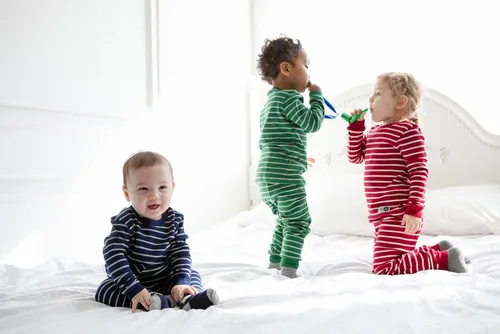 Miniatura 6 de VAENAIT BABY 12M-7T Kids Boys Girls Unisex Toddler Colorful StripeSimple Xmas Holiday Sleepwear Pajama 2pcs Set