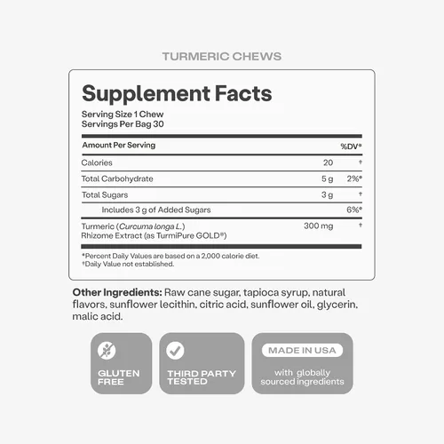 Miniatura 8 de Humann Suplemento masticable de cúrcuma – Complejo de curcumina de alta absorción clínicamente estudiado – sabor cítrico naranja – de SuperBeets