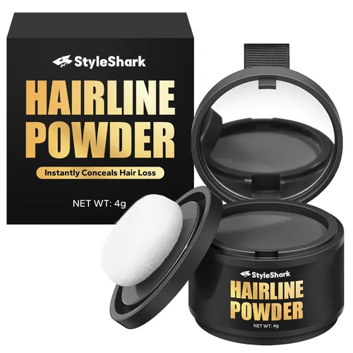Miniatura 9 de Polvo de línea capilar – a prueba de manchas para cabello fino, color a prueba de sudor para mujeres y hombres (marrón oscuro)
