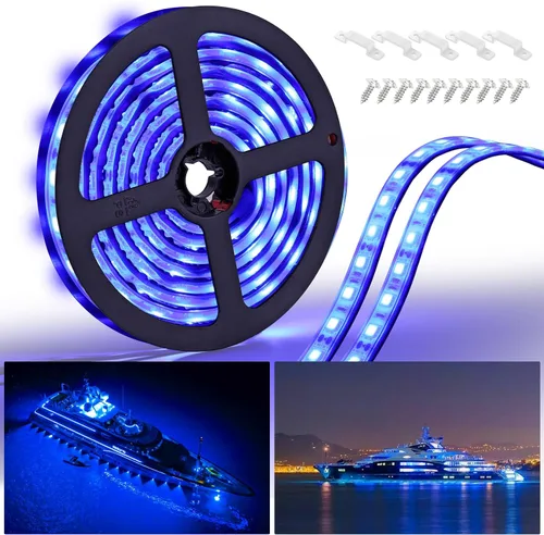 Miniatura 2 de Tira de luces LED marinas, 12 V, 6.56 pies, IP68, impermeable, luces LED subacuáticas, luz interior de barco, luces de cubierta de barco, luces