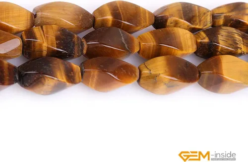 Miniatura 2 de GEM-Inside - Cuentas sueltas de ojo de tigre genuino natural, 0.315 x 0.630 in, cuentas de energía para fabricación de joyas, 15 pulgadas
