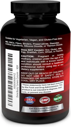 Miniatura 3 de Curcumina de cúrcuma con extracto de pimienta negra BioPerine - 755 mg por cápsula, 120 cápsulas veganas - Tumérico sin OMG, estandarizado al 95%