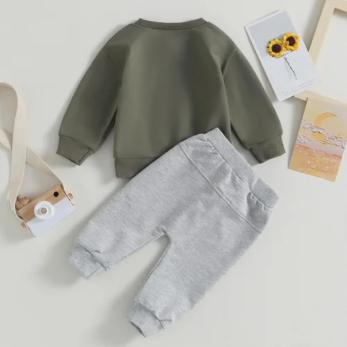 Miniatura 4 de Conjunto de ropa de 2 piezas para bebés y niños pequeños para otoño e invierno
