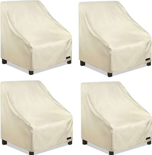 Miniatura 13 de NettyPro Fundas para Sillas de Patio Impermeables para Muebles de Exterior Sillón Giratorio Reclinable Mecedora Lounge Asiento Profundo, Se Adapta