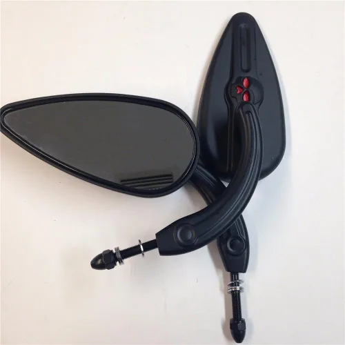 Miniatura 7 de HONGK - Espejos de aluminio negro con forma de lágrima de calavera y emblema zombi compatibles con Sportster 883 Deluxe XLH883 1999-2003 [B01BI8R1WW]