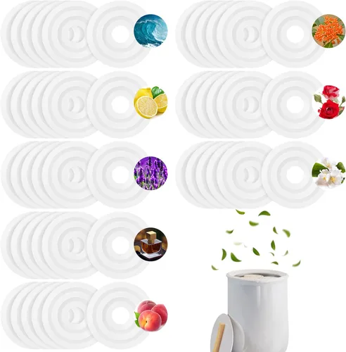 Miniatura 7 de Demissle Paquete de Reemplazo de Discos de Fragancia para Calentador de Toallas con Aroma, Cubo con Almohadillas Perfumadas, 8 Sabores (24 Piezas)