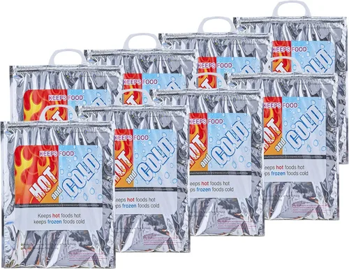 Miniatura 11 de Superio Bolsas aisladas para bebidas frías y calientes para entrega de alimentos, bolsas de compras de comestibles, almacenamiento de alimentos