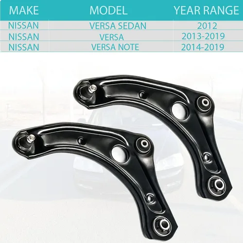 Miniatura 6 de Brazo de control inferior delantero y rótula compatibles con Nissan Versa/Versa Sedan/Versa Note 2012-2017