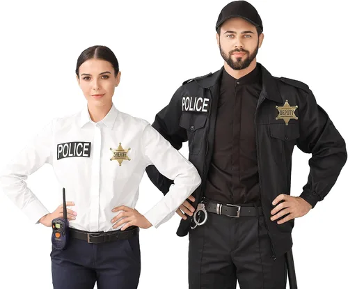Miniatura 4 de Insignias de sheriff de metal para niños y adultos, insignia de chaleco de policía occidental, insignia del sheriff adjunto, insignia de decoración