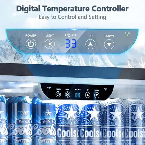 Miniatura 4 de Coolski - Refrigerador de bebidas de 24 pulgadas, 180 latas, debajo del mostrador, con acero inoxidable, refrigerador integrado y de pie