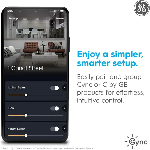 Miniatura 3 de Bombilla LED Cync GE A19 de conexión directa, luz inteligente que cambia de color, compatible con Matter, compatible con Alexa y Google Home