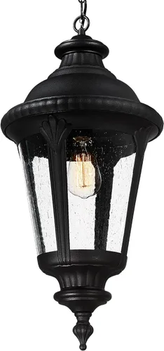 Miniatura 12 de Emliviar XE265B-M BK-SW - Lámpara de pared clásica negra de 24.4 pulgadas, color negro, para pasillo, base E26 de 60 W máximo, XE265B-M BK-SW