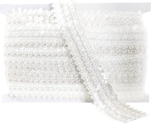 Miniatura 45 de Mandala Crafts Cinta elástica de lentejuelas – 1.5 pulgadas, ribete elástico de lentejuelas amarillas para coser diadema de vestido, 10 yardas