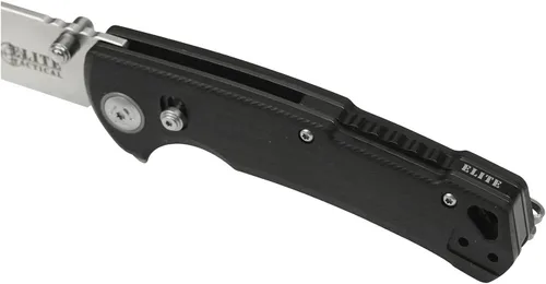 Miniatura 4 de Elite Tactical - Cuchillo plegable manual con D.L.M. - Chaser - Hoja de punta de clip con acabado satinado, acero D2, pivote de rodamiento de bolas