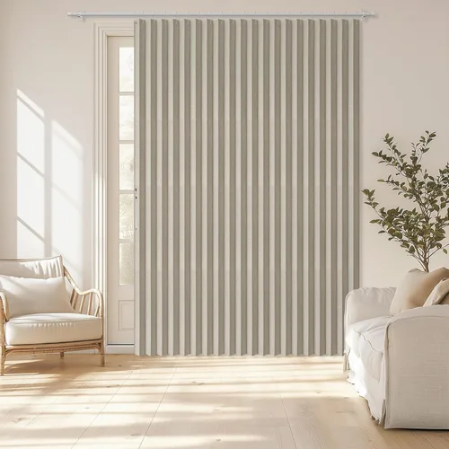 Miniatura 11 de AJAZZ Cortina de puerta magnética 100% opaca de acordeón para armario, cortina invisible para puerta interior de dormitorio, sala de estar, pasillo
