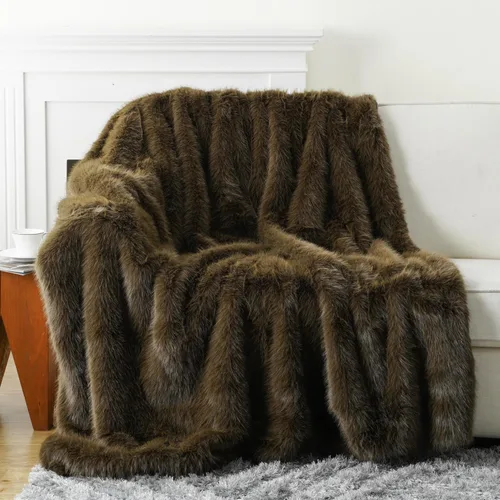 Miniatura 20 de BATTILO HOME Manta de Tiro de Piel Sintética Negra Mullida y Lujosa, Manta Negra para Sofá, Sillón, Silla, Cama, Mantas de Piel Mullida, Suave