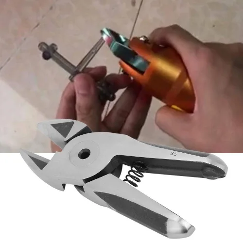 Miniatura 2 de S7P Alicates de corte neumático de repuesto para cabezal de corte, tijeras de aire, ajuste para HS30, Alicates de corte de 0.130 in, alambre