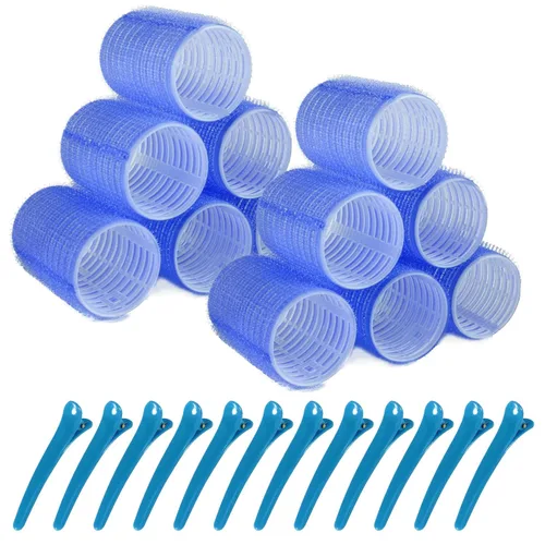 Miniatura 9 de Rodillos de pelo, paquete de 12 rulos de peluquería de salón de autoservicio, juegos de rizadores de pelo, peinado rizado para bricolaje, los Jumbo