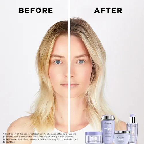 Miniatura 3 de Kerastase Rubio Absolu Cicaextreme - Mascarilla acondicionadora para cabello débil y sensibilizado después del blanqueamiento, repara y nutre
