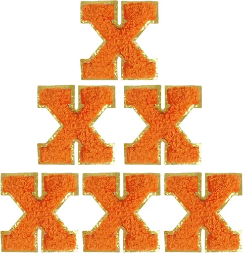 Miniatura 65 de 6 piezas de parches de letras de chenilla autoadhesivas, parches de letras preppy de 2 pulgadas para bolsos, ropa y sombreros, grandes pegatinas