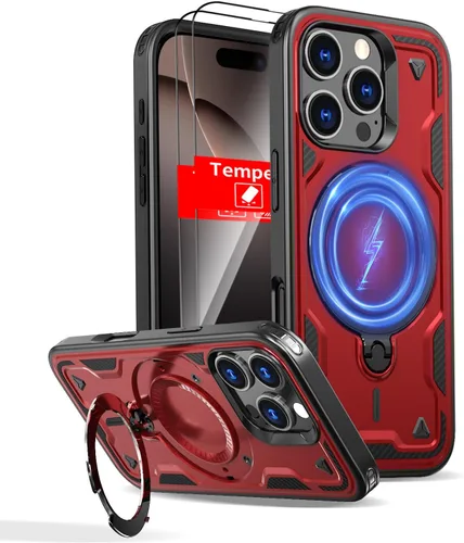 Miniatura 107 de Funda magnética para Google Pixel 9A compatible con cargador inalámbrico MagSafe, para Pixel 9A, funda de teléfono integrada de 360 °, con 2