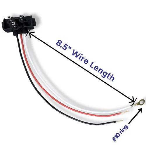 Miniatura 5 de Enchufe de luz de remolque de camión de 3 cables, 10 conectores moldeados de 3 puntas, conector de arnés de coleta en ángulo recto para frenado