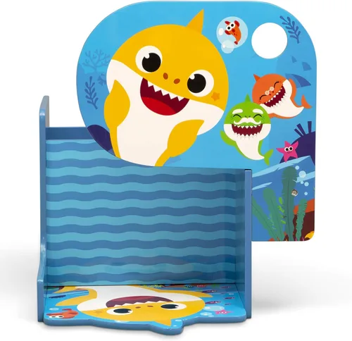 Miniatura 9 de Delta Children - Escritorio con silla y compartimento de almacenamiento + Organizador de juguetes para 6 contenedores con diseño de tiburón bebé