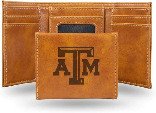 Miniatura 109 de NCAA Rico Industries - Billetera triple grabada con láser, con grabado láser, accesorio para hombre