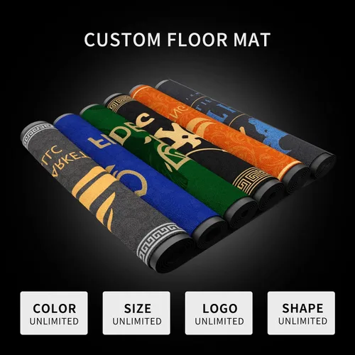 Miniatura 7 de Alfombrillas comerciales personalizadas para puertas Alfombra con logotipo personalizado Texto de entrada Alfombra para entrada con respaldo de goma