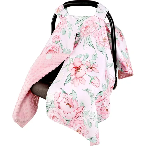 Miniatura 12 de Funda de asiento de coche para bebé niño, fundas de asiento de coche cálidas de Minky para bebés, invierno, cubierta de asiento de coche Peekaboo