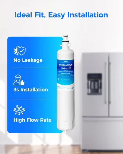 Miniatura 6 de Waterdrop WD-F19C-AL Filtro de agua alcalino para refrigerador, mejora el pH, repuesto para GE® RPWFE®, filtro de agua para refrigerador RPWF