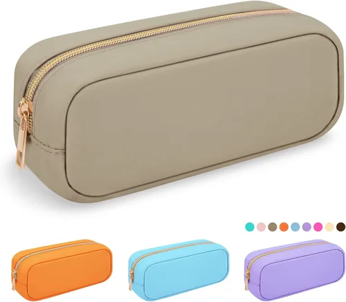 Miniatura 57 de Iqimott Bolsa Grande de Maquillaje de Nylon para Viaje, Bolsa de Cosméticos Preppy Grande Organizadora de Maquillaje de Nylon Bolsa de Artículos