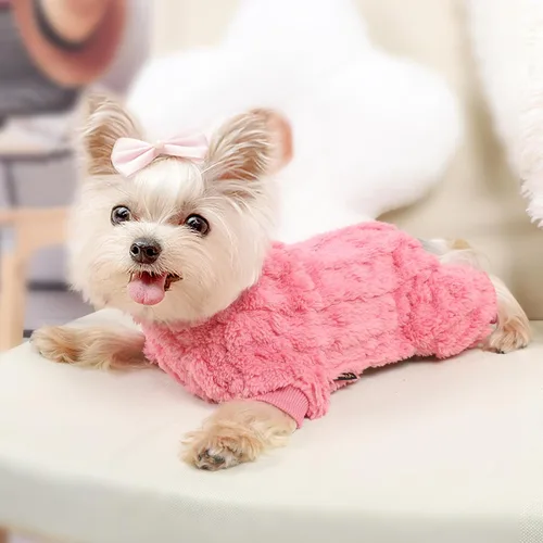 Miniatura 4 de DaFuEn: suéteres para perros pequeños, mono para perros, pijamas de forro polar para cachorros, ropa para chihuahua y yorkie, ropa para mascotas