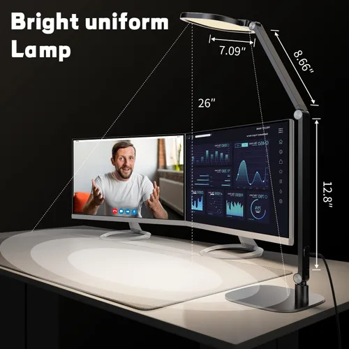 Miniatura 6 de Lámpara de escritorio LED LitONES para oficina en casa, luz de escritorio moderna para el cuidado de los ojos, luz de computadora de 3 temperaturas